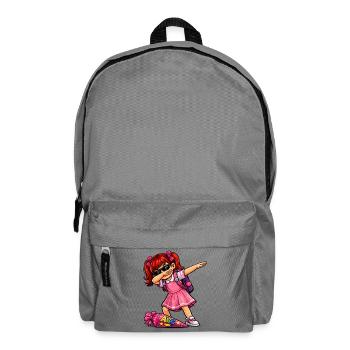 Dabbing ABC-Schützin rote Haare (Ginger) - Rucksack - Mittelgrau - Vorne