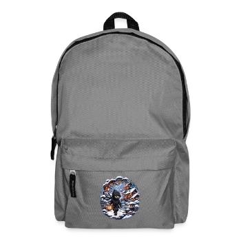 Winter ninja in snowy village - Backpack - elephant grey - Front