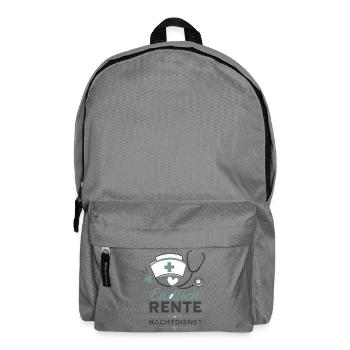 Endlich in Rente – Krankenschwester & Stethoskop - Rucksack - Mittelgrau - Vorne
