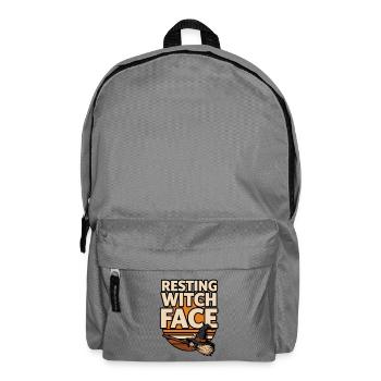 Witch Halloween – Visage de sorcière au repos - Sac à dos - gris éléphant - Devant