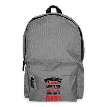 Abschiedsgeschenk eines Kollegen - Rucksack - Mittelgrau - Vorne
