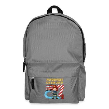 Aufgepasst Ich Bin Jetzt 7 Feuerwehr Geburtstag - Rucksack - Mittelgrau - Vorne