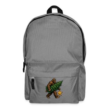 Bigfoot-Weihnachtsbaum und Stern, Bigfoot-Weihnach - Rucksack - Mittelgrau - Vorne