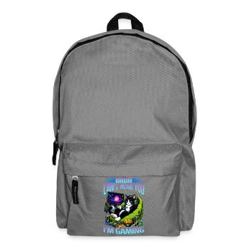 Gamer Gaming Cat Video Game - Rucksack - Mittelgrau - Vorne