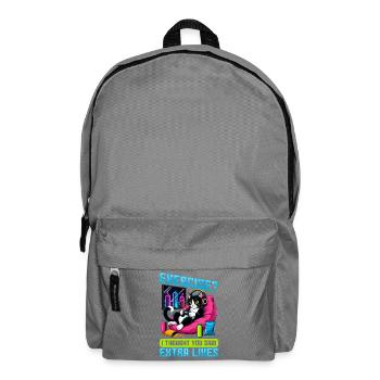 Gamer Gaming Cat Video Game - Rucksack - Mittelgrau - Vorne