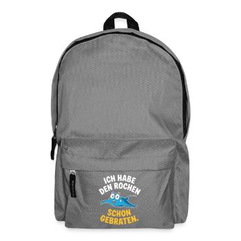 Rochen Schon Gebraten Stachelrochen Manta Rochen - Rucksack - Mittelgrau - Vorne