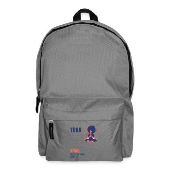 Yoga Atme Der Rest Kann Warten Yogalehrerin - Rucksack - Mittelgrau - Vorne