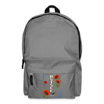 Ostsee Liebe mit Mohnblumen – Küstenmotiv - Rucksack - Mittelgrau - Vorne