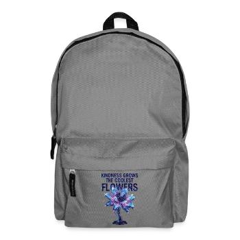 Freundlichkeit Lässt Die Coolsten Blumen Wachsen - Rucksack - Mittelgrau - Vorne