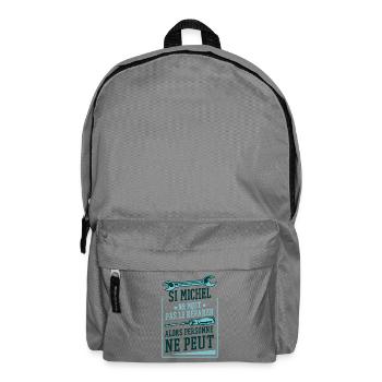 Michel Cadeau humour personnalisé - Sac à dos - gris éléphant - Devant