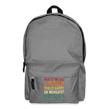 Happy On Mondays Retirement - Rucksack - Mittelgrau - Vorne