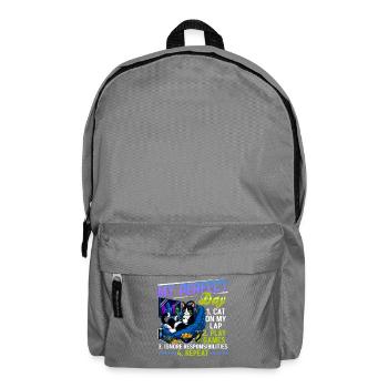 Gamer Gaming Cat Video Game - Backpack - elephant grey - Front