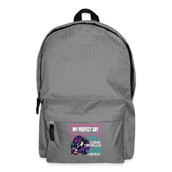 Gamer Gaming Cat Video Game - Backpack - elephant grey - Front
