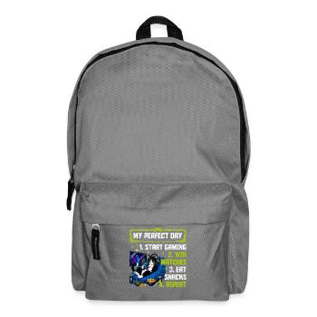 Gamer Gaming Cat Video Game - Rucksack - Mittelgrau - Vorne