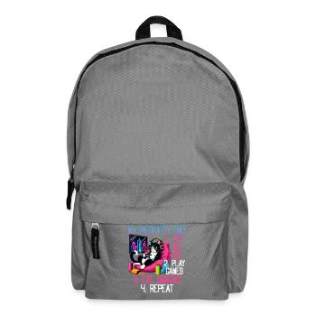 Gamer Gaming Cat Video Game - Backpack - elephant grey - Front