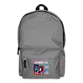 Gamer Gaming Cat Video Game - Rucksack - Mittelgrau - Vorne