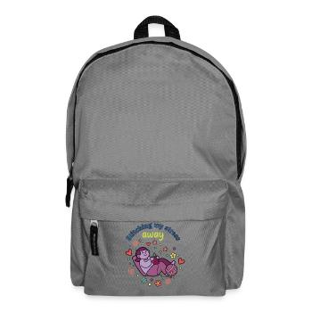 Ich nähe meinen Stress weg, lustiger Häkelliebhaber - Rucksack - Mittelgrau - Vorne
