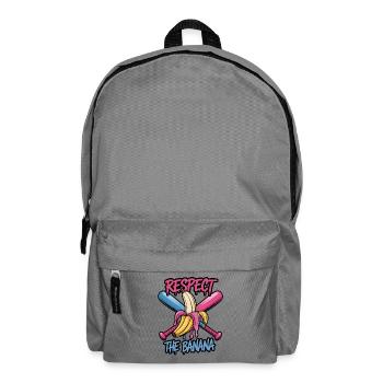  Respektiere Die Banane Witziges Grafikdesign Mit - Rucksack - Mittelgrau - Vorne