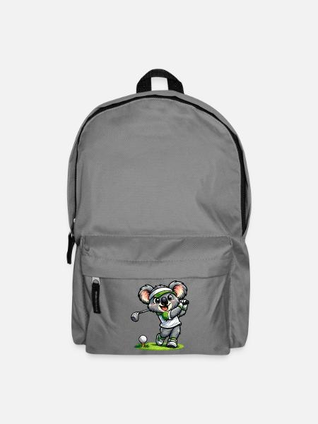 Süßer Koala spielt Golf - Rucksack - Mittelgrau