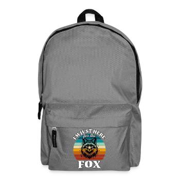 Lustige Rotfuchs Fuchs Sprüche - Rucksack - Mittelgrau - Vorne