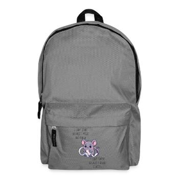 Ich kann nicht anfangen, weil ich vielleicht nicht fertig werde - Rucksack - Mittelgrau - Vorne