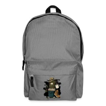 Wandern Motiv - Rucksack - Mittelgrau - Vorne