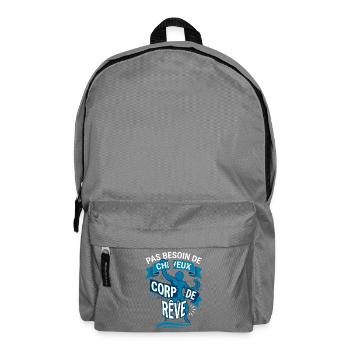 Chauve Et Musclé Corps De Rêve Humour - Sac à dos - gris éléphant - Devant