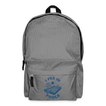 Ich pinkel in Pools Pool-Humor - Rucksack - Mittelgrau - Vorne