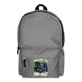 Gamer Gaming Cat Video Game - Backpack - elephant grey - Front