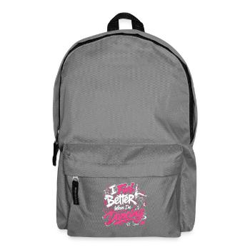 I Feel Better When Im Dancing Tanzliebe Tanzmusik - Rucksack - Mittelgrau - Vorne