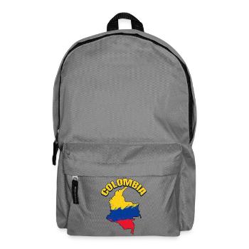 Map Of Colombian Flag Colombia - Backpack - elephant grey - Front