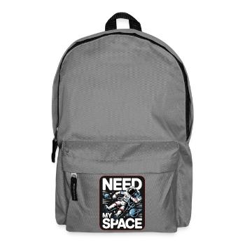 Raumfahrt-Statement: Need My Space - Rucksack - Mittelgrau - Vorne