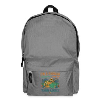 Funny Crochet Lover Im A Yarn Addict - Backpack - elephant grey - Front