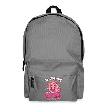 Aus dem Weg Ich bin ein Hobby Horse - Rucksack - Mittelgrau - Vorne