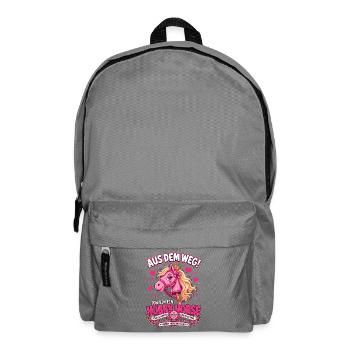 Aus dem Weg Ich bin ein Hobby Horse - Rucksack - Mittelgrau - Vorne