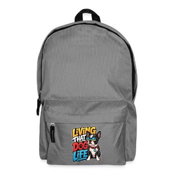 Boston Terrier - Rucksack - Mittelgrau - Vorne