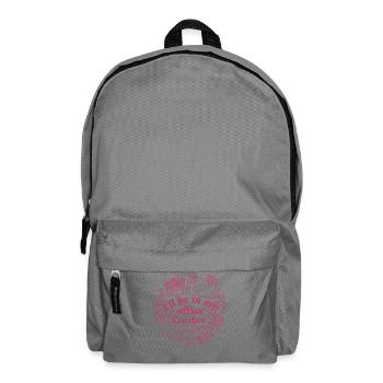 Ich bin in meinem Büro Häkeln Lustiger Häkelliebhaber - Rucksack - Mittelgrau - Vorne