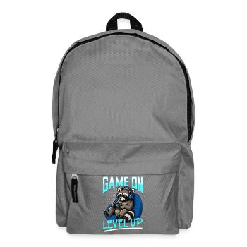 Gamer Gaming Raccoon Video Game - Rucksack - Mittelgrau - Vorne