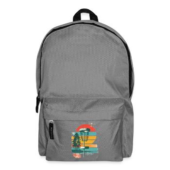 Retro Fairway Disc Golf Starter Set Geschenkidee - Rucksack - Mittelgrau - Vorne