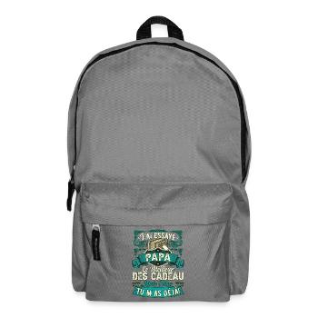 Vintage-Vatertags-Humorgeschenk zum Vater - Rucksack - Mittelgrau - Vorne
