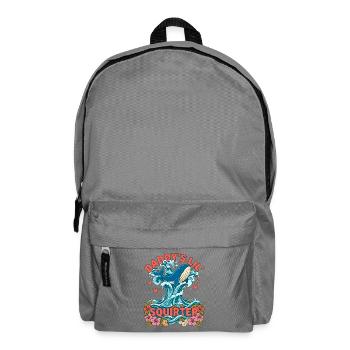 Daddys Lil Squirter Funny Whale Saying - Backpack - elephant grey - Front