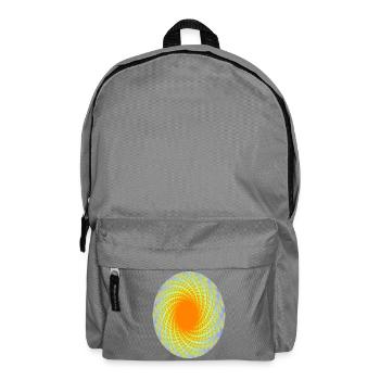 Spiral of orange in lavender - Backpack - elephant grey - Front