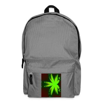 Neon Fractal Star Beam - Backpack - elephant grey - Front