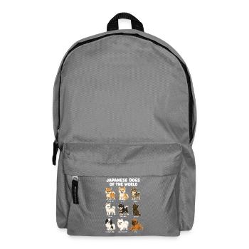 Japanische Hunderassen-diagramm-niedliche - Rucksack - Mittelgrau - Vorne