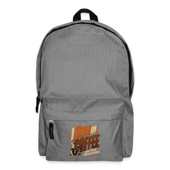 Kaffee und schlechte Ideen - Lustiges Kaffee Shirt - Rucksack - Mittelgrau - Vorne