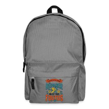 Papa Bricoleur Humour Cadeau - Sac à dos - gris éléphant - Devant