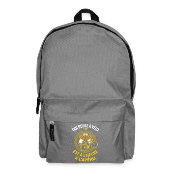 Vélo et Apéro Humour Cycliste - Sac à dos - gris éléphant - Devant