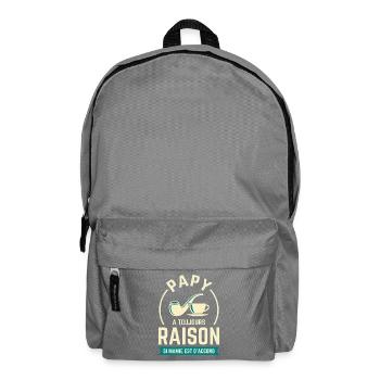 Papy A Toujours Raison Humour Mamie - Sac à dos - gris éléphant - Devant