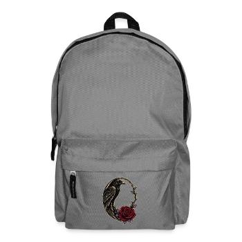 Gothic Raven Rose Thorn Crescent - Backpack - elephant grey - Front