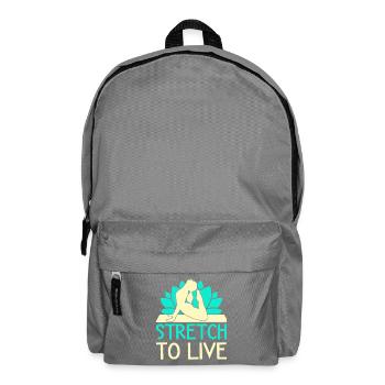 Yoga Stretch To Live Funny Yoga - Backpack - elephant grey - Front